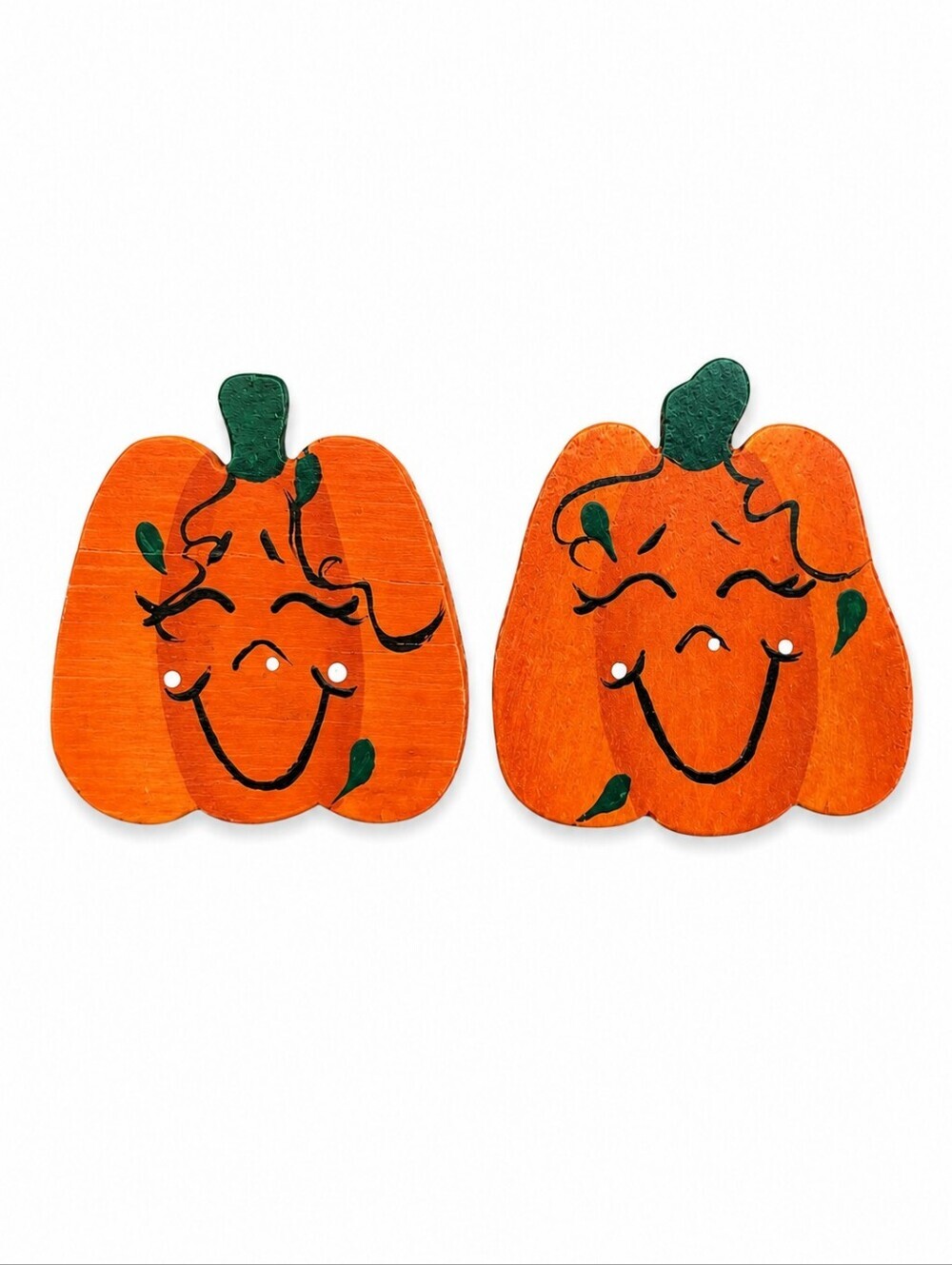 3/$30 Handpainted Wood Fall Autumn Thanksgiving Pumpkin Post Earrings